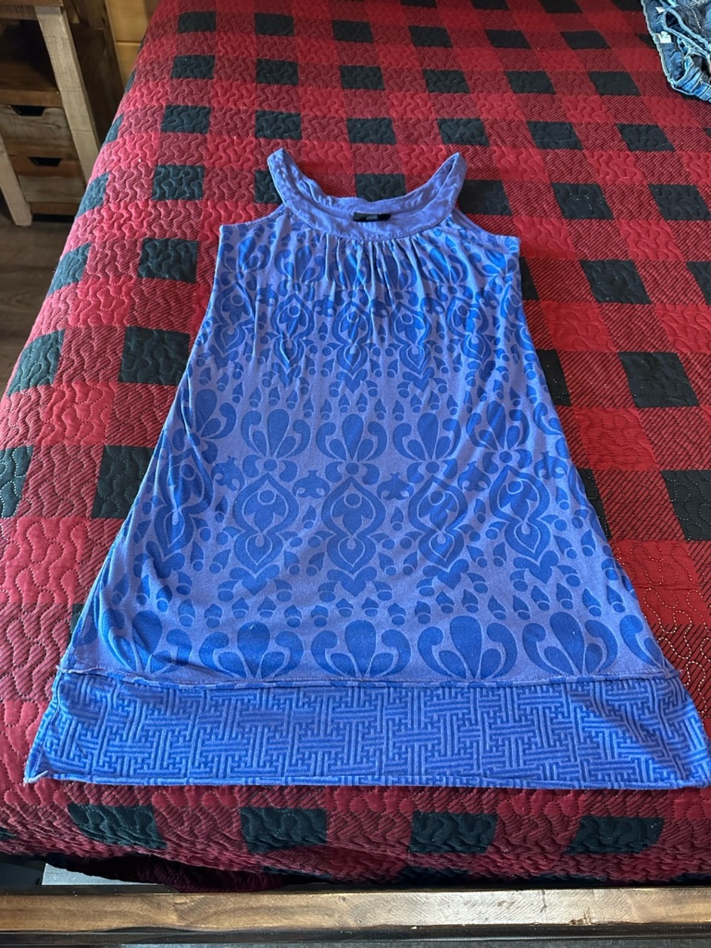 Athleta Indigo Blue Sleeveless Shift Dress